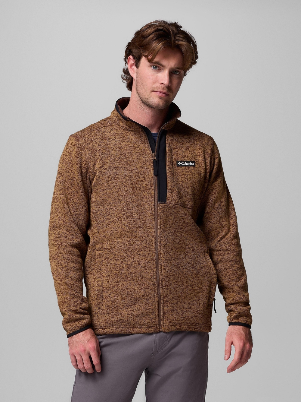 💥Columbia Men’s Brown Heather Full-Zip Jacket 3XT - Tall 😁